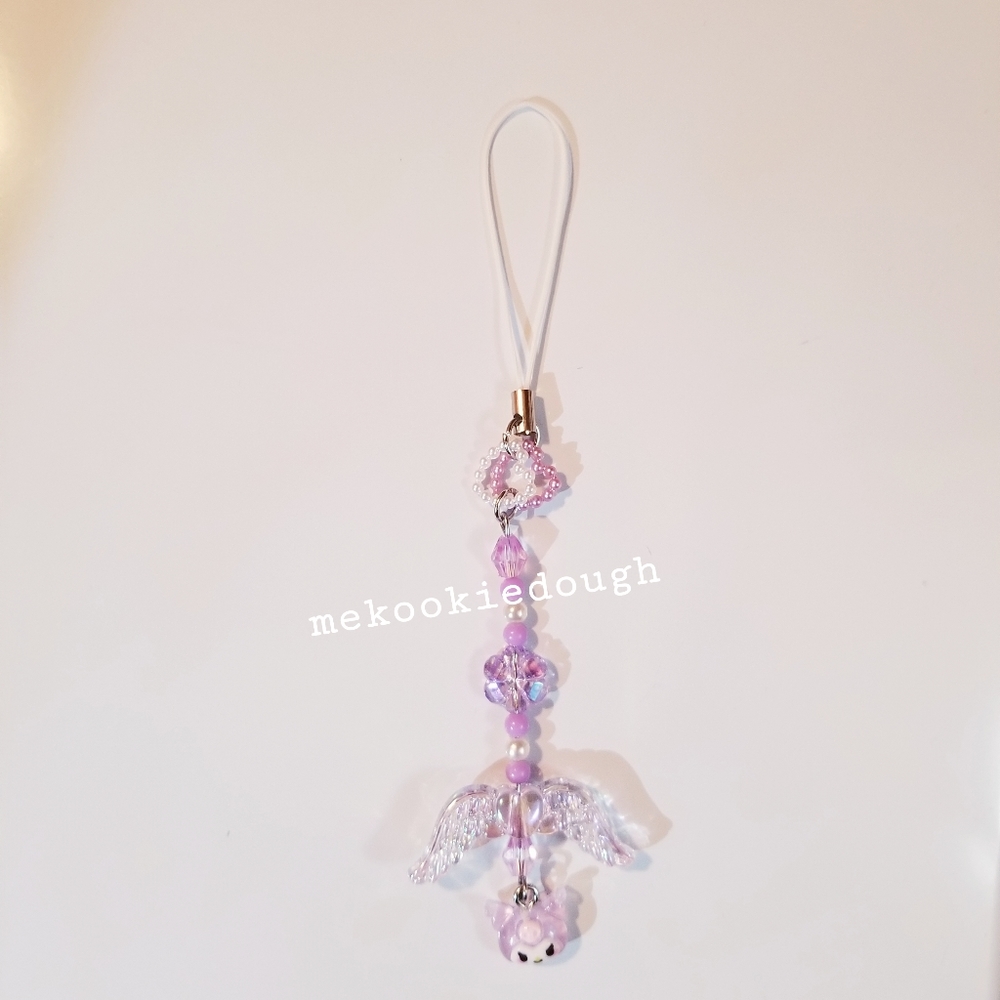 Purple Kuromi phone keychain